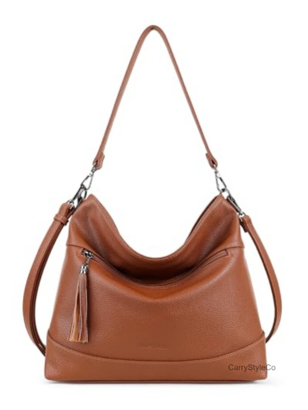 2-in-1 Hobo Crossbody Bag PU Leather Medium Shoulder Purse